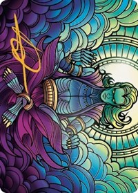 Zur, Eternal Schemer Art Card (81/81) (Gold-Stamped Signature), Art Series: Dominaria United