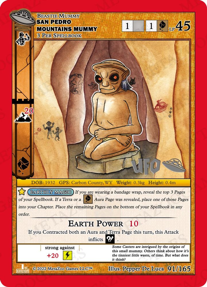 San Pedro Mountains Mummy, Standard, front