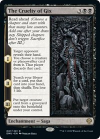 The Cruelty of Gix, Promo Pack: Dominaria United
