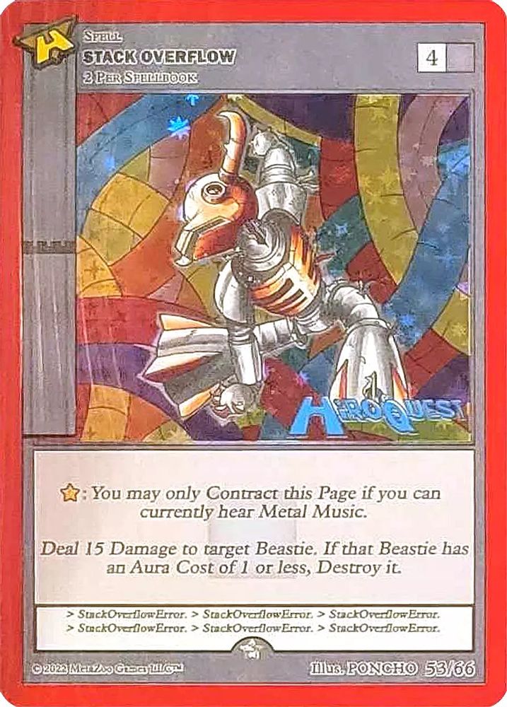 Stack Overflow, Standard, front