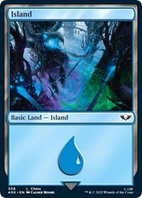 Island (308) (Surge Foil), Universes Beyond: Warhammer 40,000