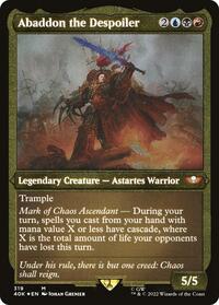 Abaddon the Despoiler (Display Commander) (Foil Etched) - Thick Stock, Universes Beyond: Warhammer 40,000