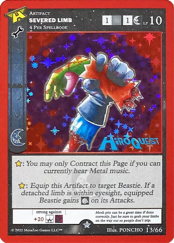 Severed Limb, Standard, front