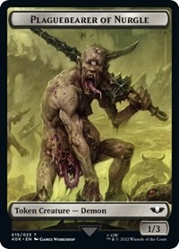Plaguebearer of Nurgle // Astartes Warrior (012) Double-Sided Token (Surge Foil), Universes Beyond: Warhammer 40,000