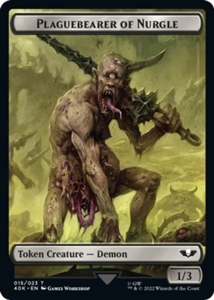 Plaguebearer of Nurgle // Astartes Warrior (012) Double-Sided Token