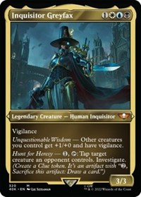 Inquisitor Greyfax (Display Commander) (Foil Etched) - Thick Stock, Universes Beyond: Warhammer 40,000