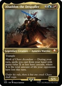 Abaddon the Despoiler (Display Commander) (Surge Foil) - Thick Stock, Universes Beyond: Warhammer 40,000