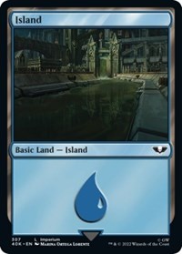 Island (307) (Surge Foil), Universes Beyond: Warhammer 40,000