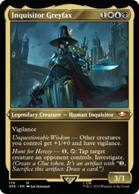 Inquisitor Greyfax (Display Commander) (Surge Foil) - Thick Stock, Universes Beyond: Warhammer 40,000