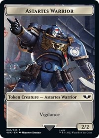 Astartes Warrior (001) // Clue Double-Sided Token (Surge Foil), Universes Beyond: Warhammer 40,000