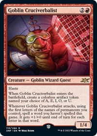 Goblin Cruciverbalist, Unfinity