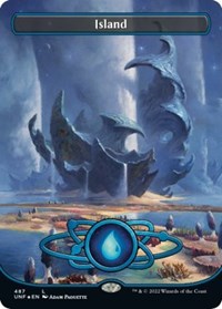 Island (487) (Borderless) (Galaxy Foil), Unfinity