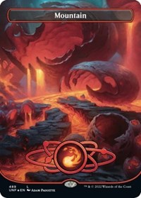 Mountain (489) (Borderless) (Galaxy Foil), Unfinity