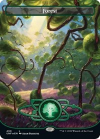 Forest (490) (Borderless) (Galaxy Foil), Unfinity