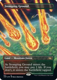 Stomping Ground (Borderless) (Galaxy Foil), Unfinity