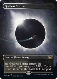 Godless Shrine (Borderless) (Galaxy Foil), Unfinity