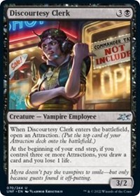 Discourtesy Clerk, Unfinity