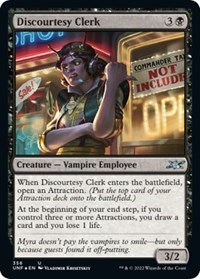 Discourtesy Clerk (Galaxy Foil), Unfinity
