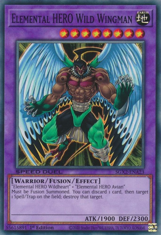 Elemental HERO Wild Wingman, 1st-edition, front
