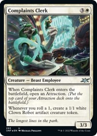 Complaints Clerk (Galaxy Foil), Unfinity
