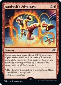 Aardwolf's Advantage (Galaxy Foil), Unfinity