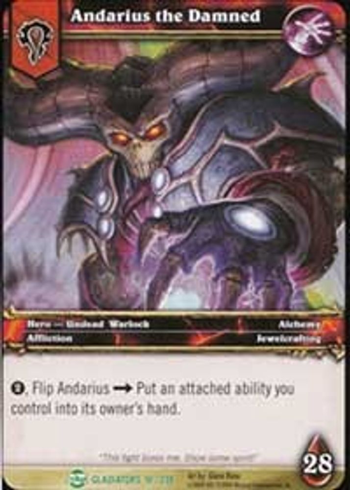 Andarius the Damned, Standard, front