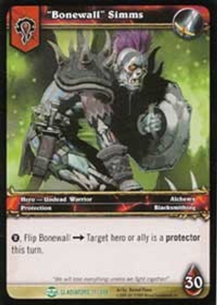 "Bonewall" Simms, Standard, front