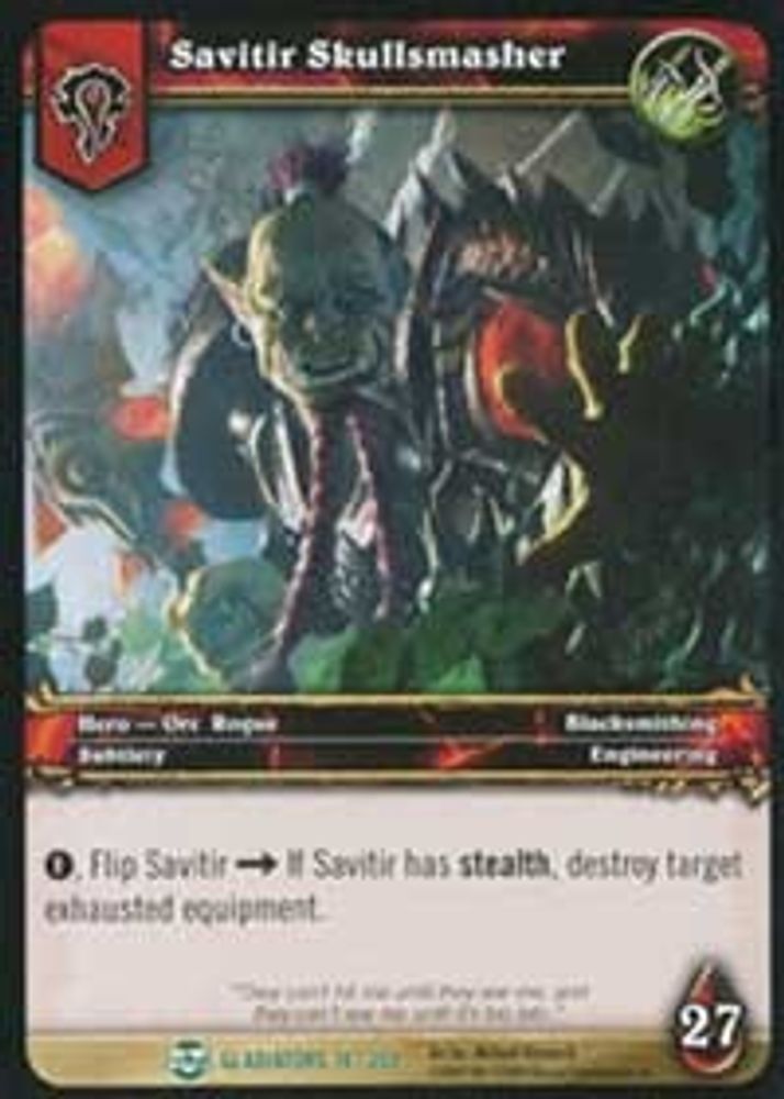 Savitir Skullsmasher, Standard, front