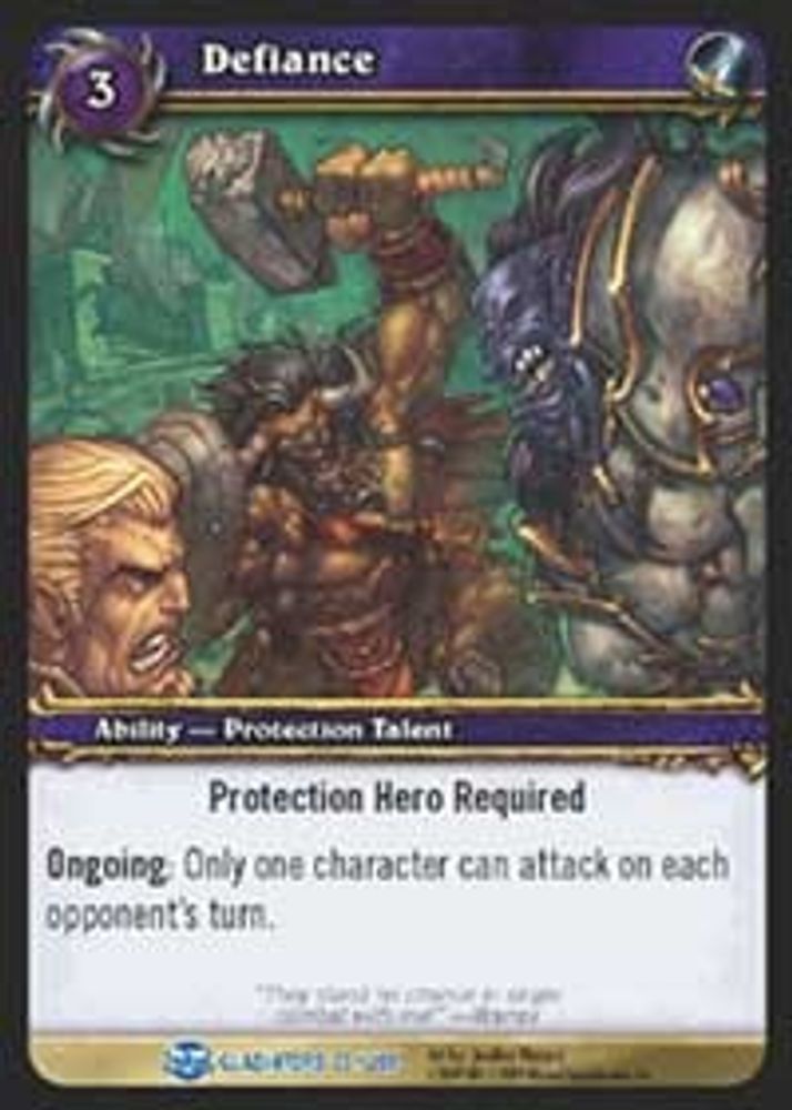 Defiance, Standard, front