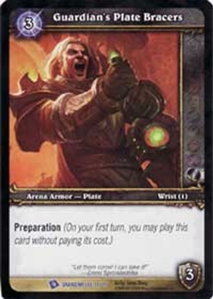 Guardian's Plate Bracers, Standard, front