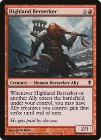 Highland Berserker, Zendikar