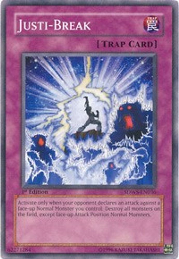 Justi-Break, 1st-edition, front