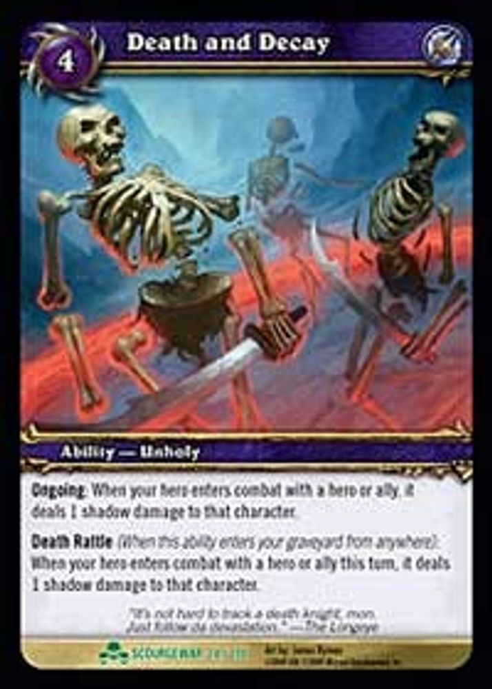 Death and Decay, Standard, front