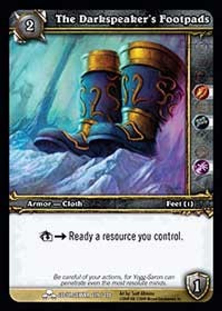 The Darkspeaker's Footpads, Standard, front