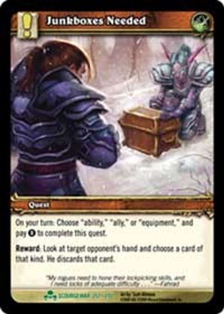 Junkboxes Needed, Standard, front