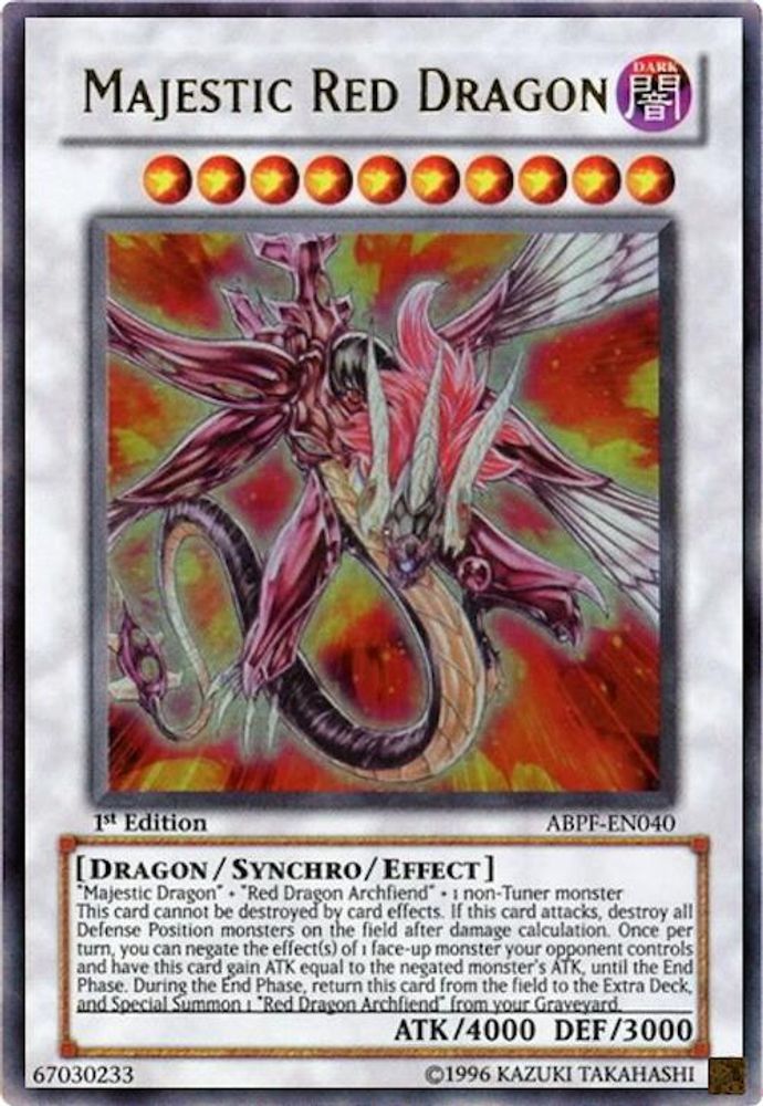 Majestic Red Dragon, 1st-edition, front