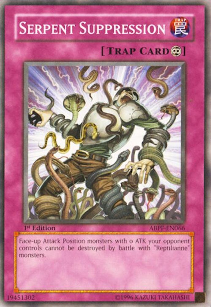 Serpent Suppression, 1st-edition, front