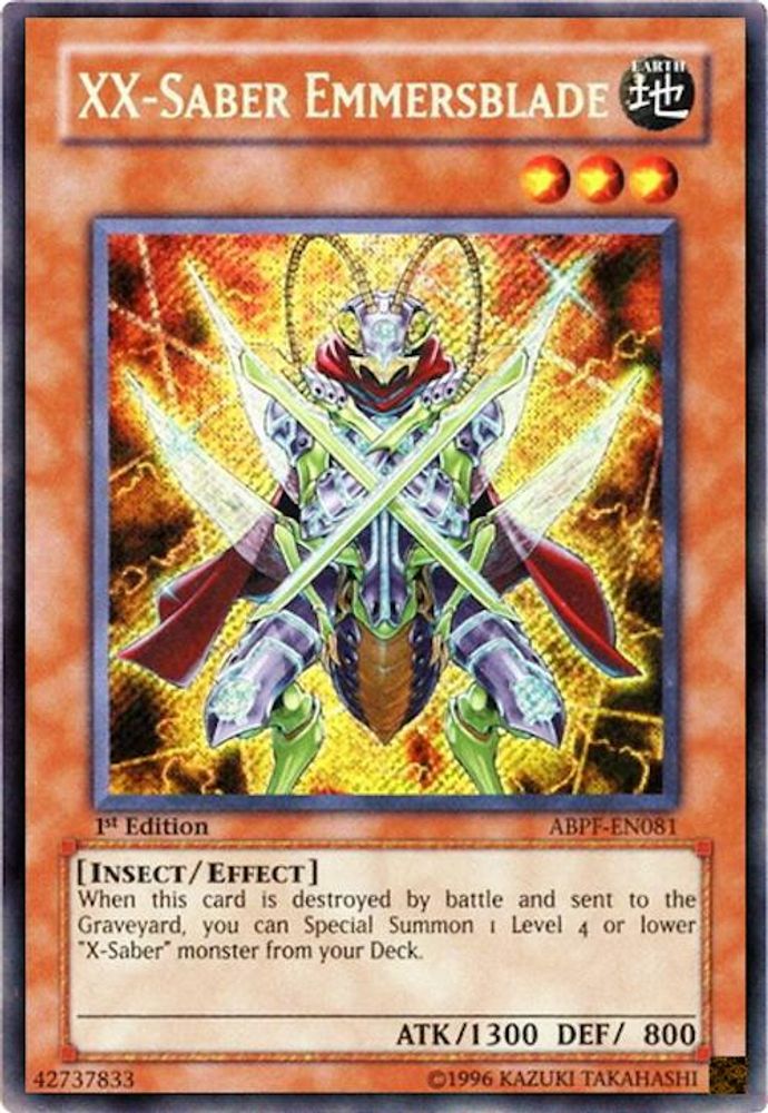 XX-Saber Emmersblade, 1st-edition, front