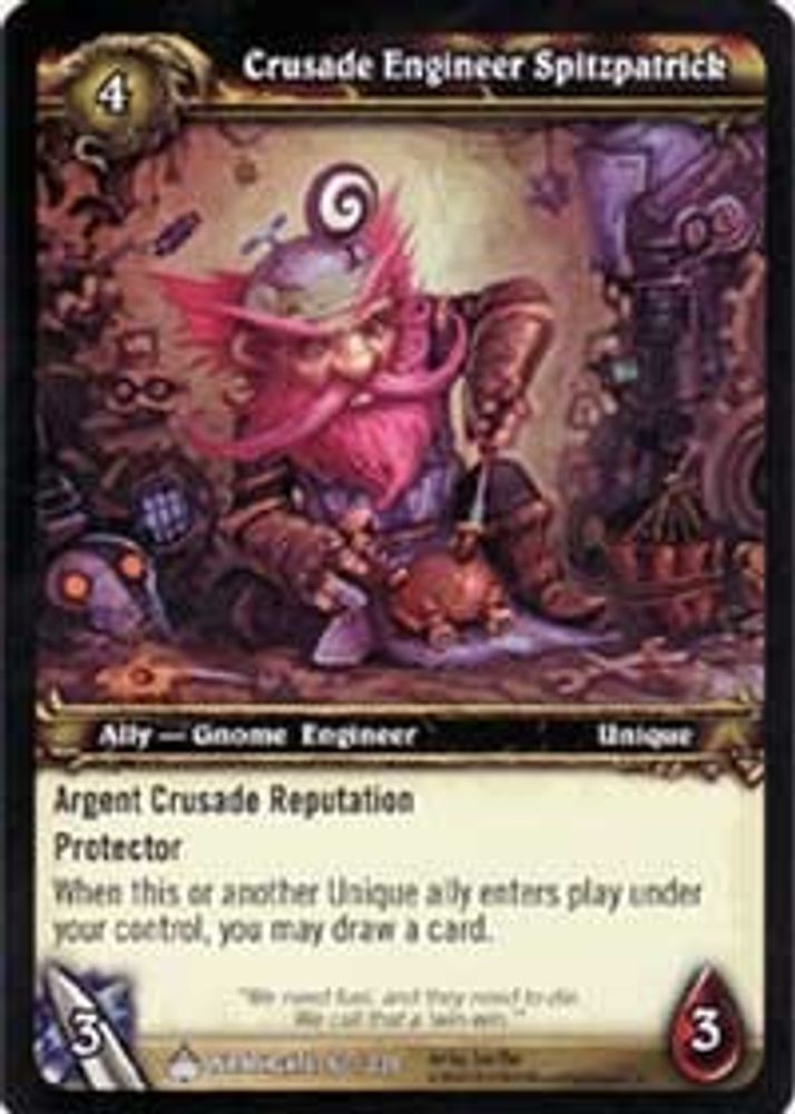 Crusade Engineer Spitzpatrick, Standard, front