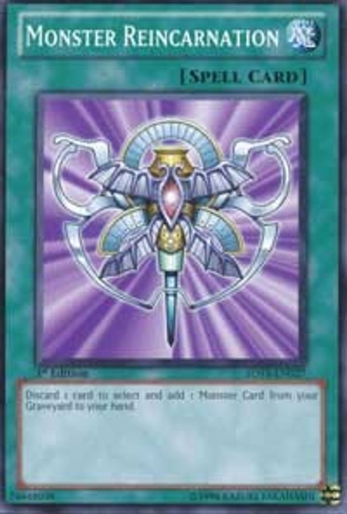 Monster Reincarnation, 1st-edition, front