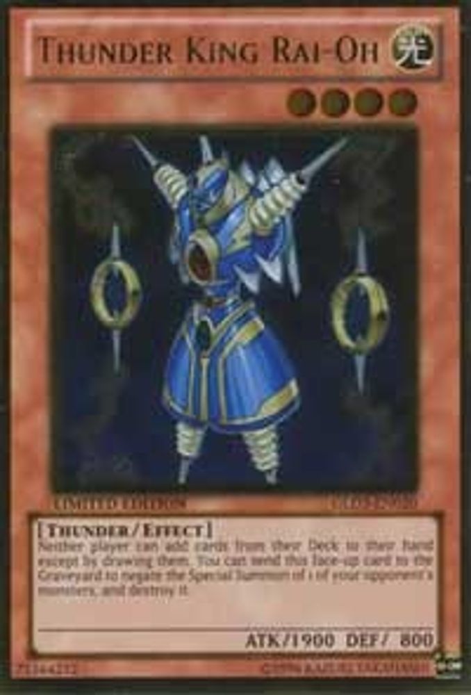 Thunder King Rai-Oh, Limited, front