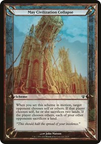 May Civilization Collapse (Archenemy), Oversize Cards