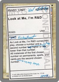 Look at Me, I'm R&D, Unhinged