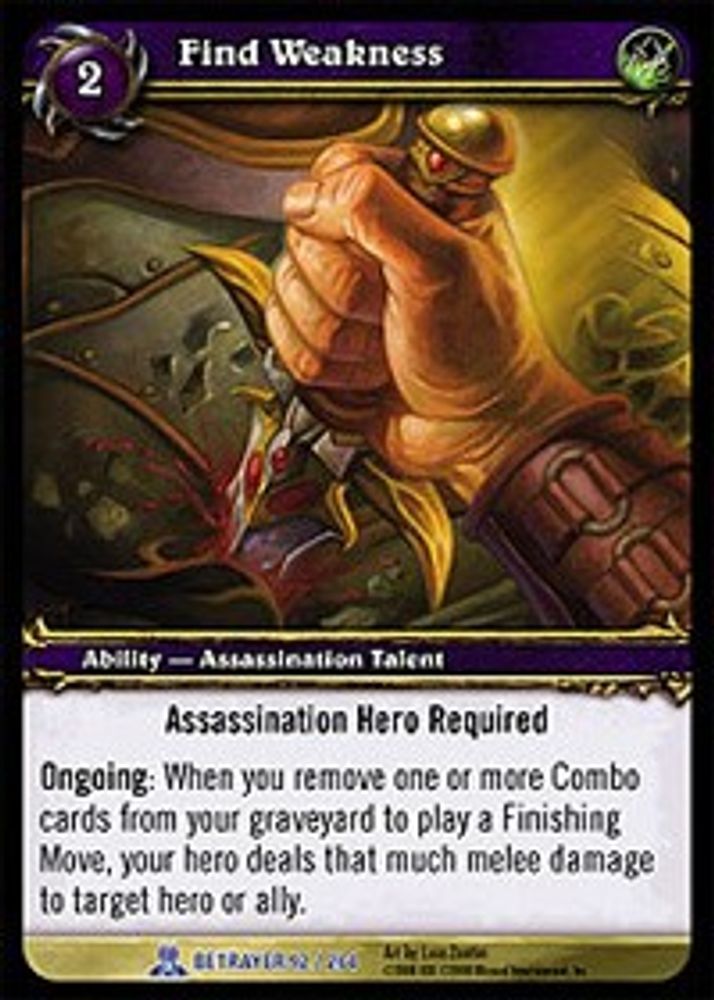 Find Weakness, Standard, front