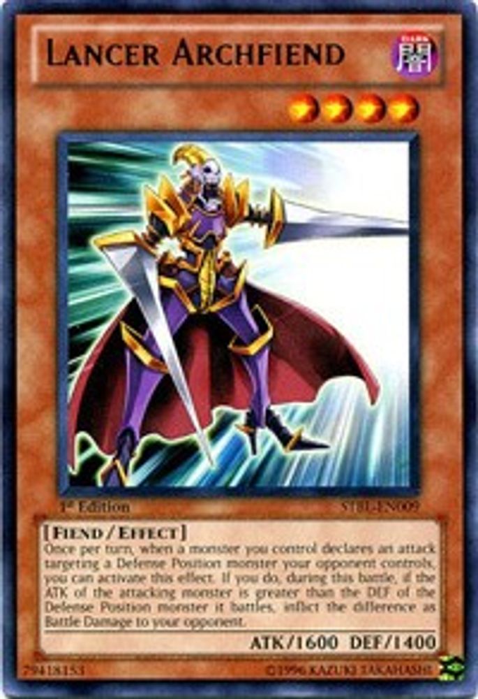 Lancer Archfiend, 1st-edition, front