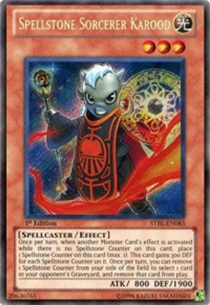 Spellstone Sorcerer Karood, 1st-edition, front