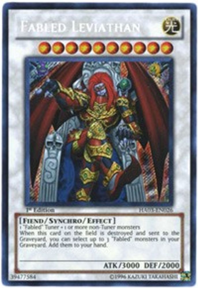 Fabled Leviathan, 1st-edition, front