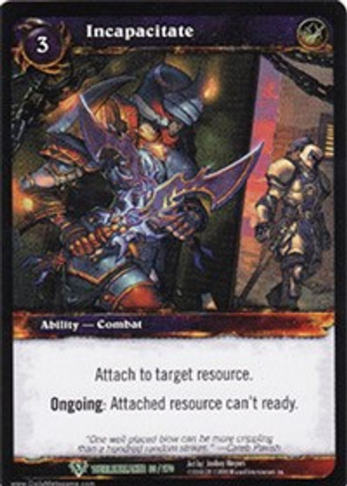 Incapacitate, Standard, front