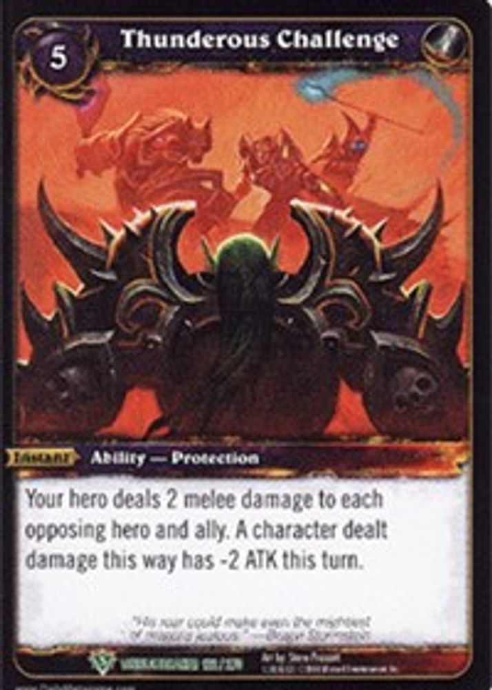 Thunderous Challenge, Standard, front