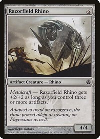 Razorfield Rhino, Mirrodin Besieged